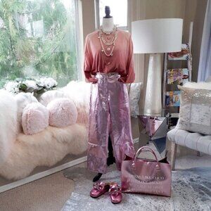 NWT Young Fabulous & Broke peach, pink & red ombre cotton blend sweatshirt, S